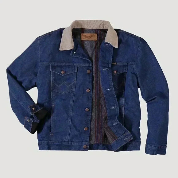 Wrangler Other - Men's Wrangler® Blanket Lined Corduroy Collar Denim Jacket